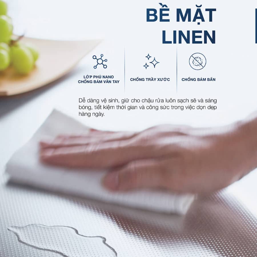 Bề mặt LINEN chậu rửa bát