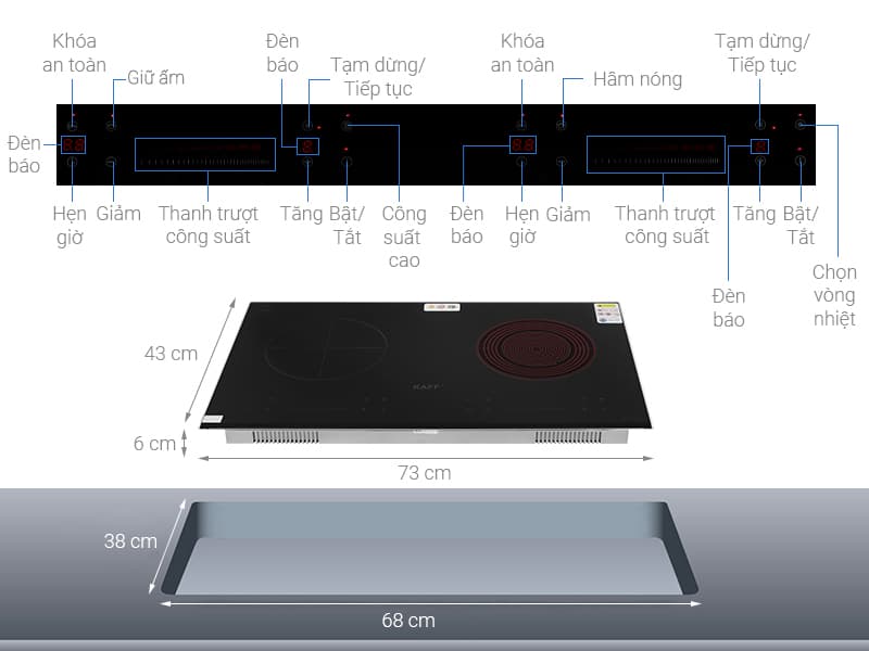 Bếp điện từ Kaff KF-FL108