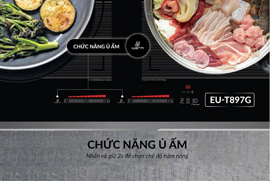 Bếp từ 2 lò Eurosun EU-T897G