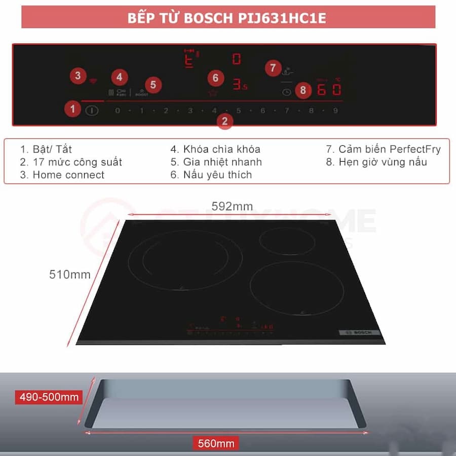 Bếp từ Bosch PIJ631HC1E Series 6