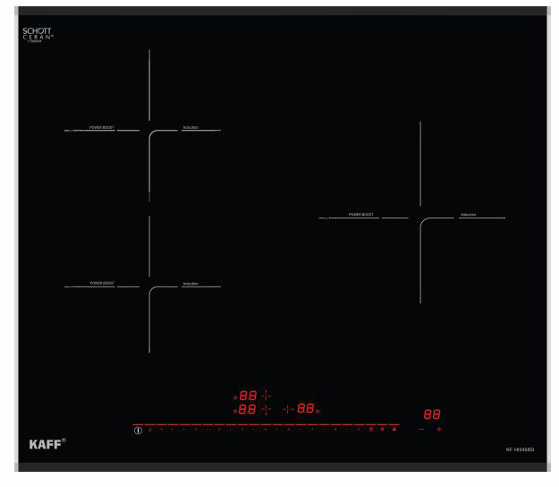 Bếp từ 3 vùng nấu Kaff- HI5468SI