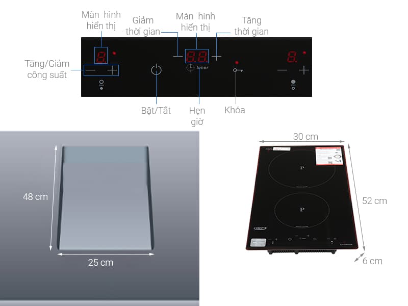 Bếp từ đôi Chef's EH–DIH32A