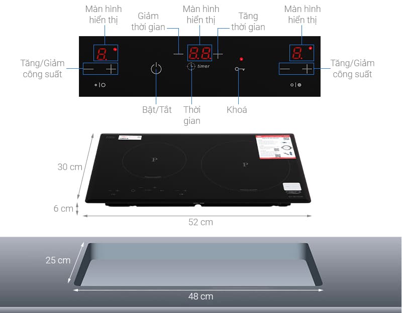 Bếp từ đôi Chef's EH–DIH32B