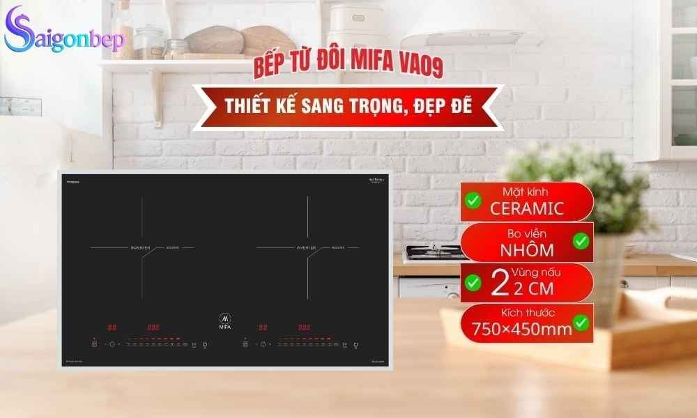 Bếp từ đôi Mifa VA09