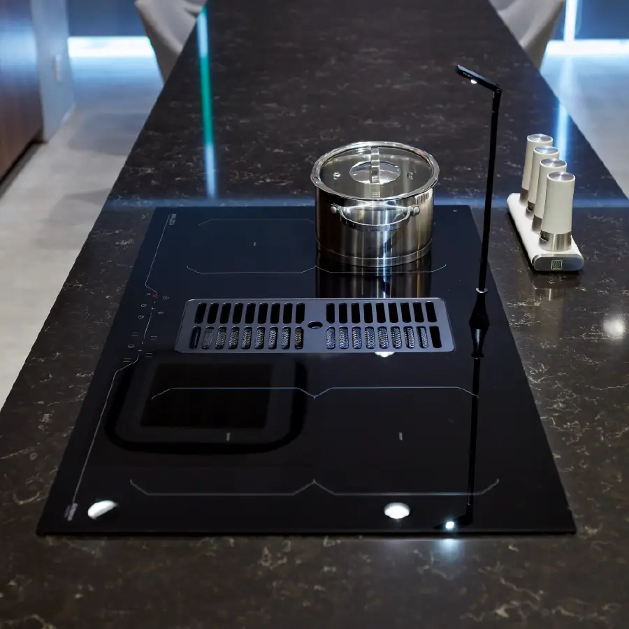 Bếp từ kết hợp hút khói Malloca HIH-864