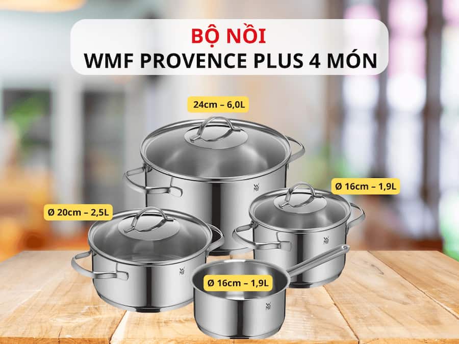 Bộ nồi WMF Provence Plus Set 4 món 0723046380
