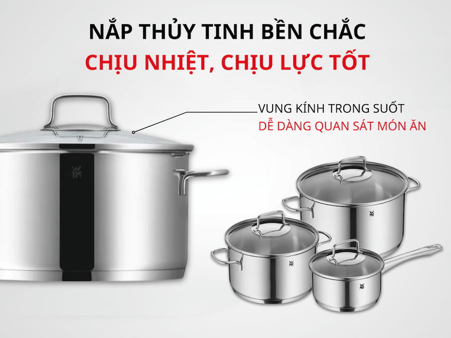 Bộ nồi từ 3 món WMF Astoria 0780036380