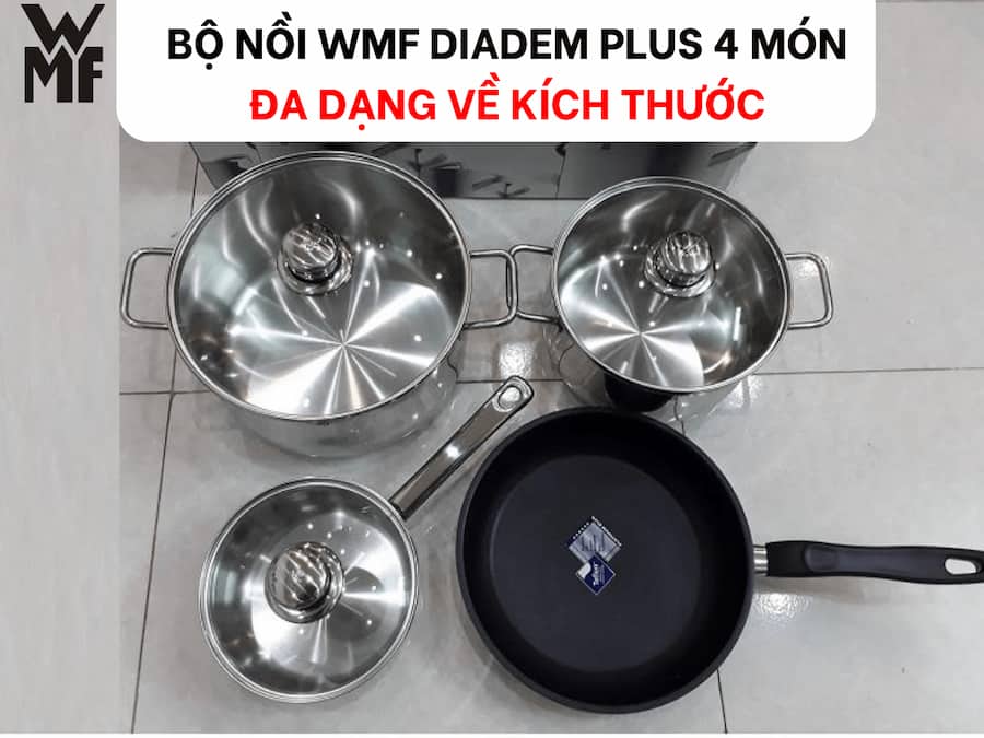 Bộ nồi từ 4 món WMF Diadem Plus 0730276040