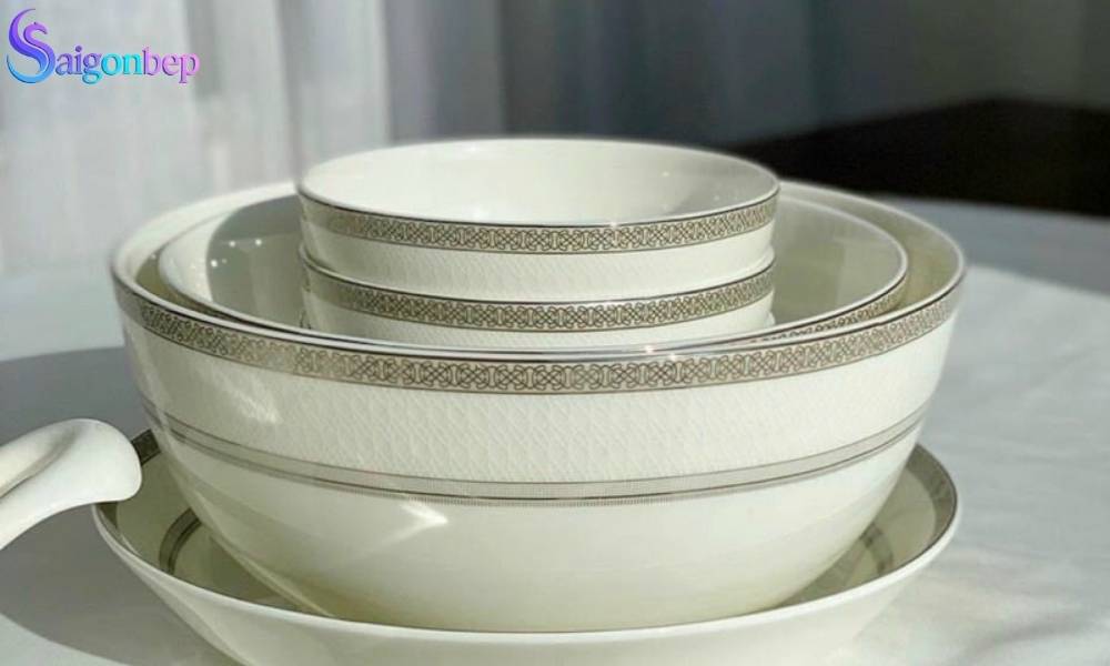 Bộ tô, chén, đĩa sứ xương cao cấp nhập khẩu London (50 món)
