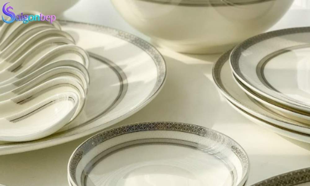Bộ tô, chén, đĩa sứ xương cao cấp nhập khẩu London (50 món)