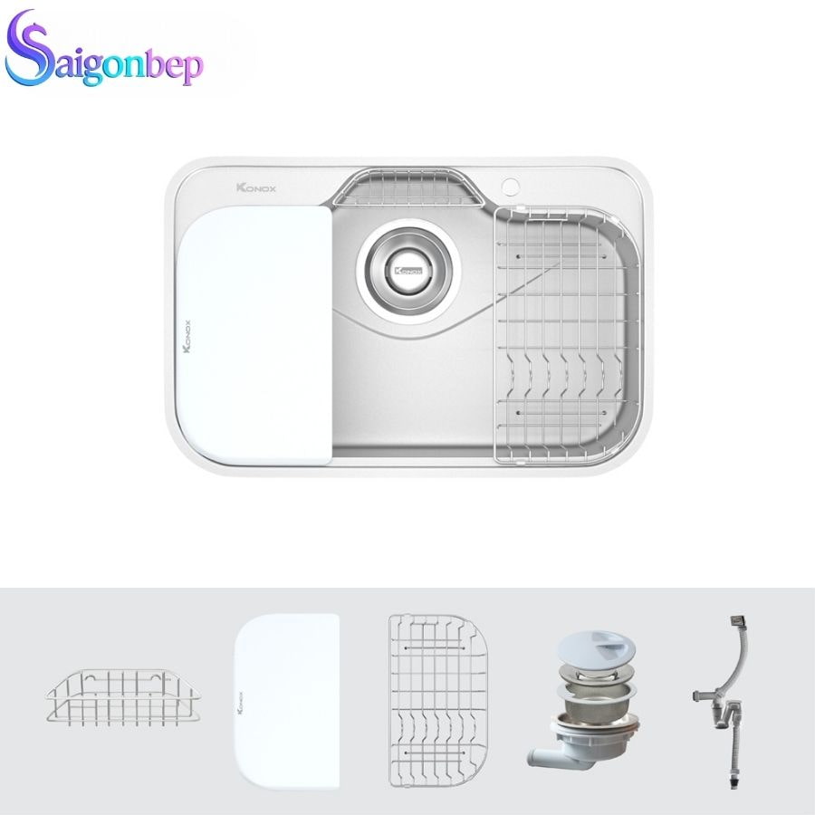 Chậu rửa bát 1 hố Konox TARI 7851SR/SM Full