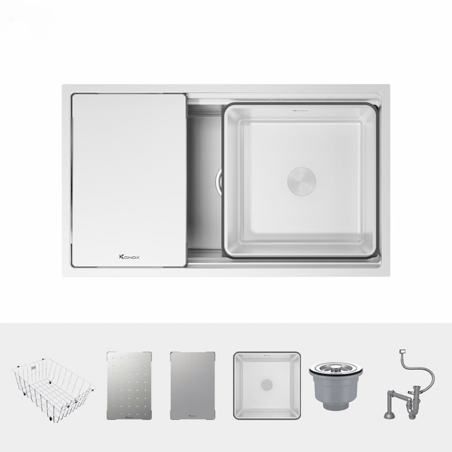 Chậu rửa bát 1 hố chống xước Konox KN7644SU Dekor 