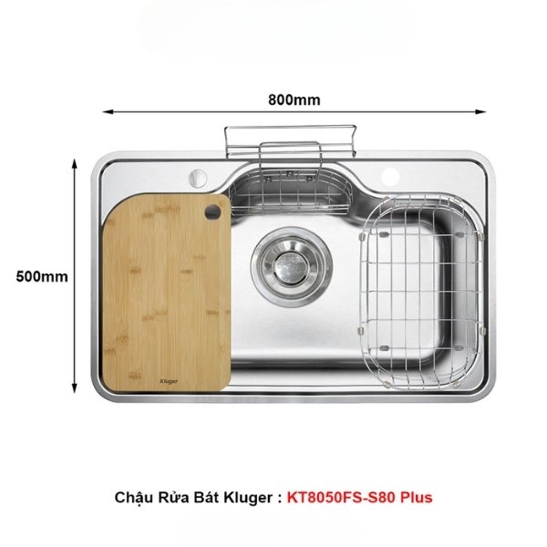 kích thước chậu rửa bát Kluger