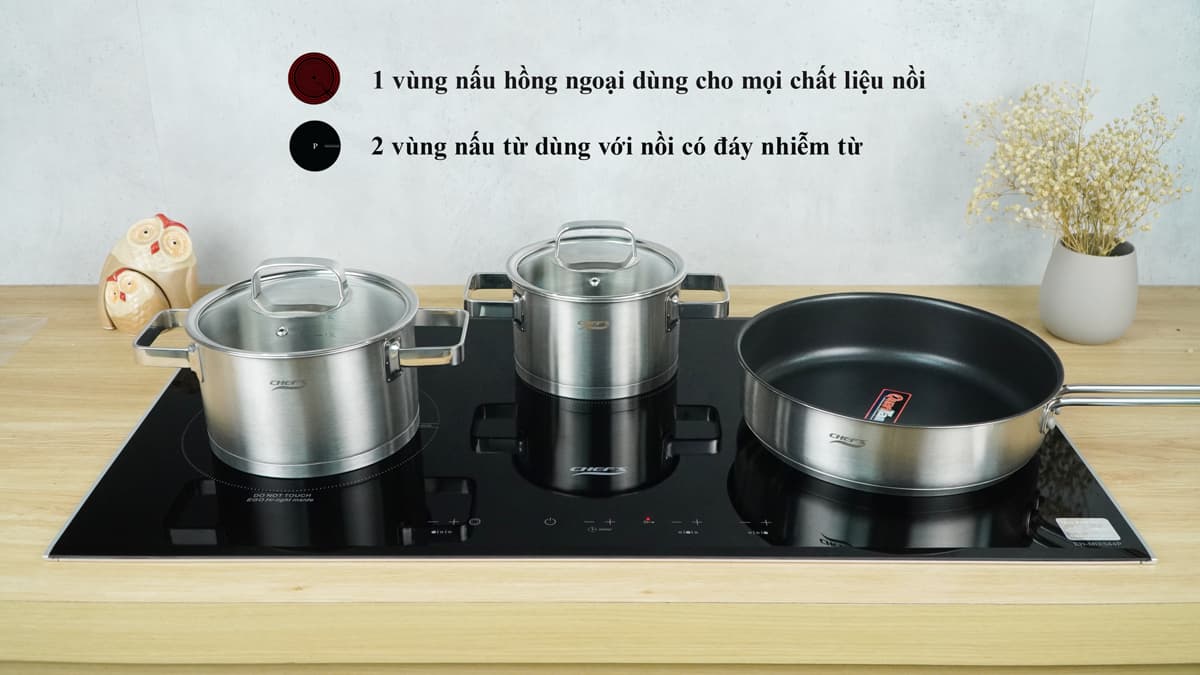 bếp từ hồng ngoại 3 vùng nấu Chefs EH-MIX544P
