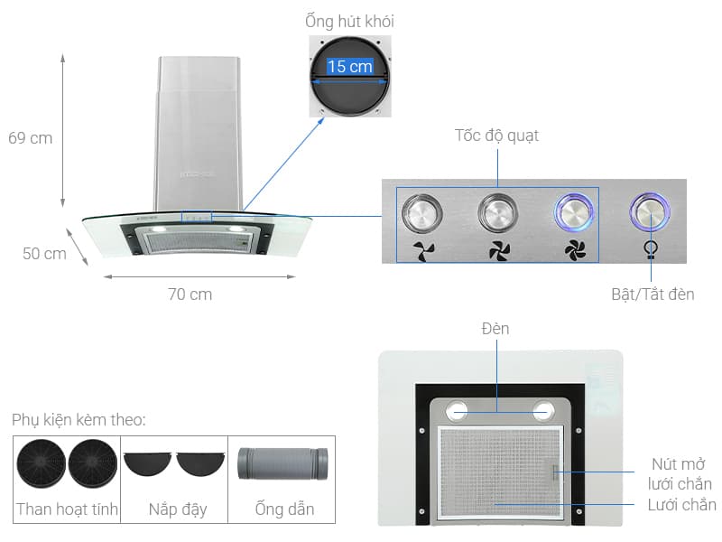 Máy hút mùi Kocher K-228T