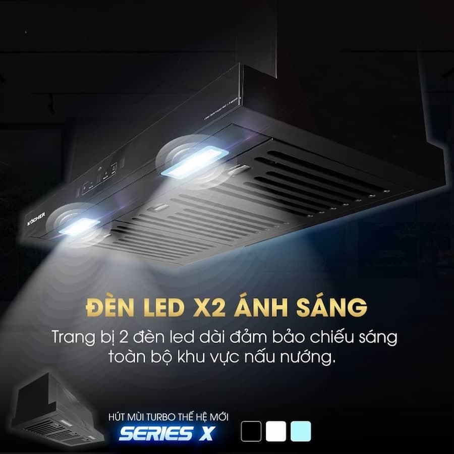 Máy hút mùi âm tủ Kocher Turbo X-350N