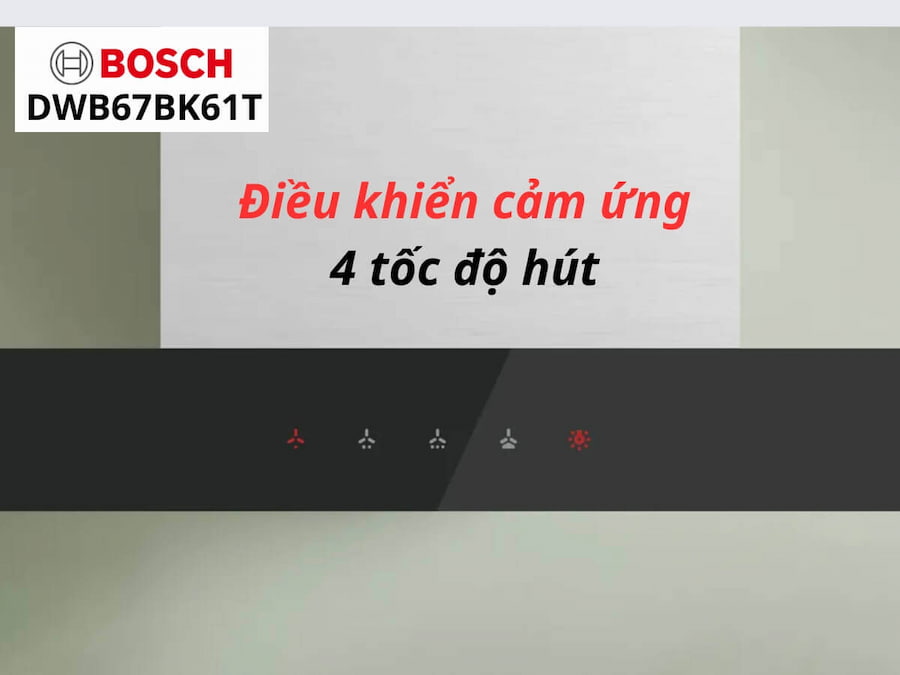 Máy hút mùi áp tường Bosch DWB67BK61T