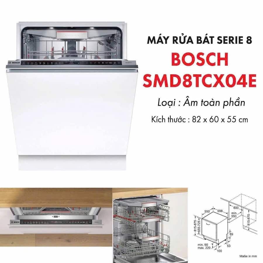 Máy rửa bát Bosch SMD8TCX04E
