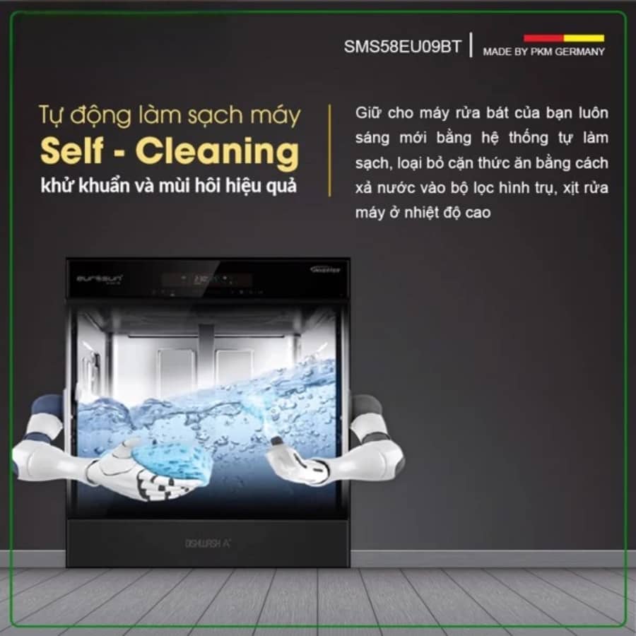 Máy rửa chén âm tủ Eurosun SMS58EU09BT