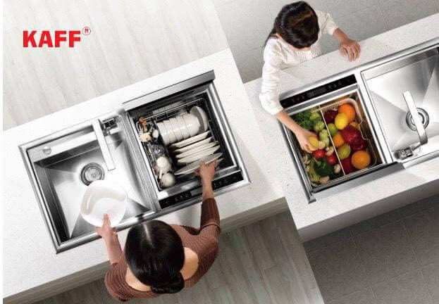 Máy rửa chén kết hợp bồn KAFF KF-SWM6