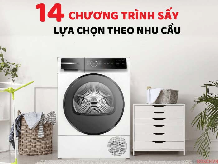 Máy sấy bơm nhiệt Bosch 9kg WQB245B40 Serie 8
