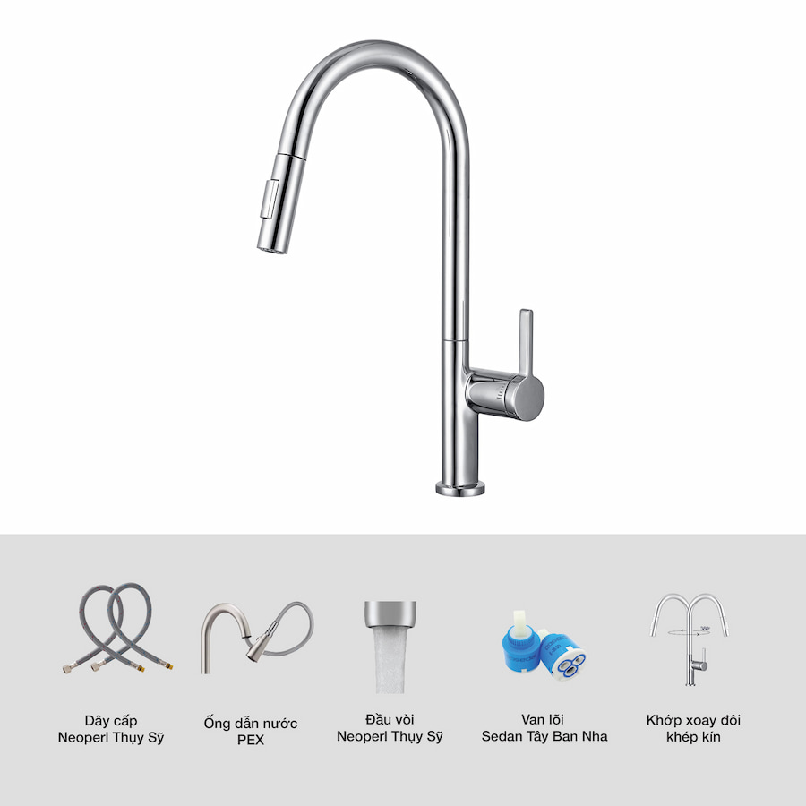 Vòi rửa bát Kluger KLF0003C