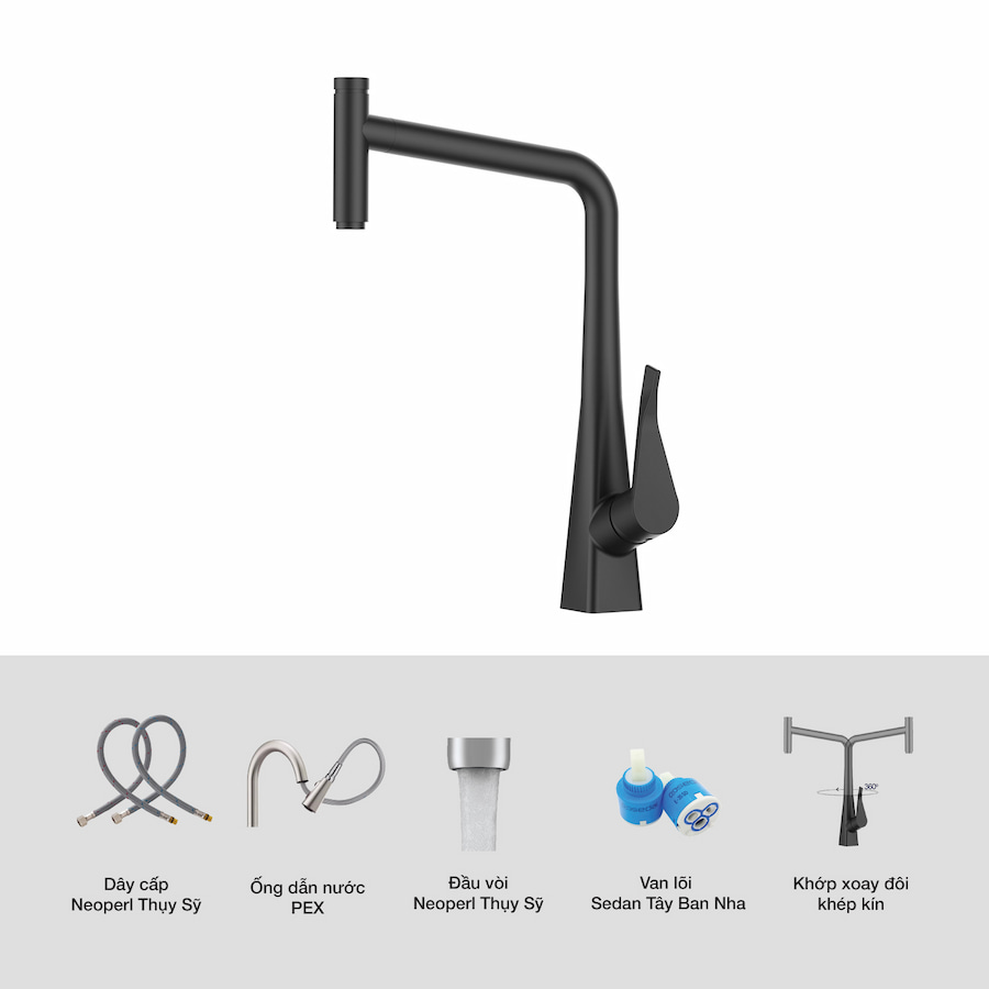 Vòi rửa bát Kluger KLF0016B