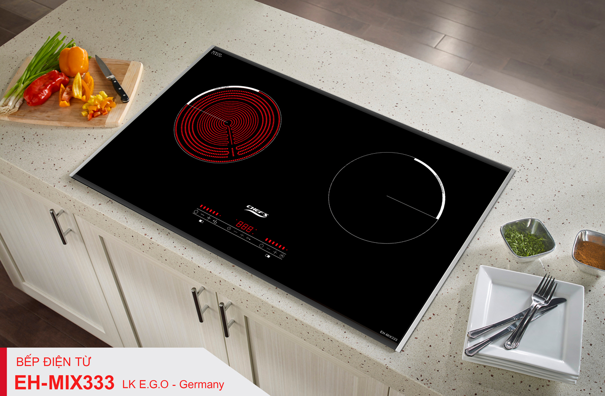 thiết kế bếp điện từ chefs eh-mix333