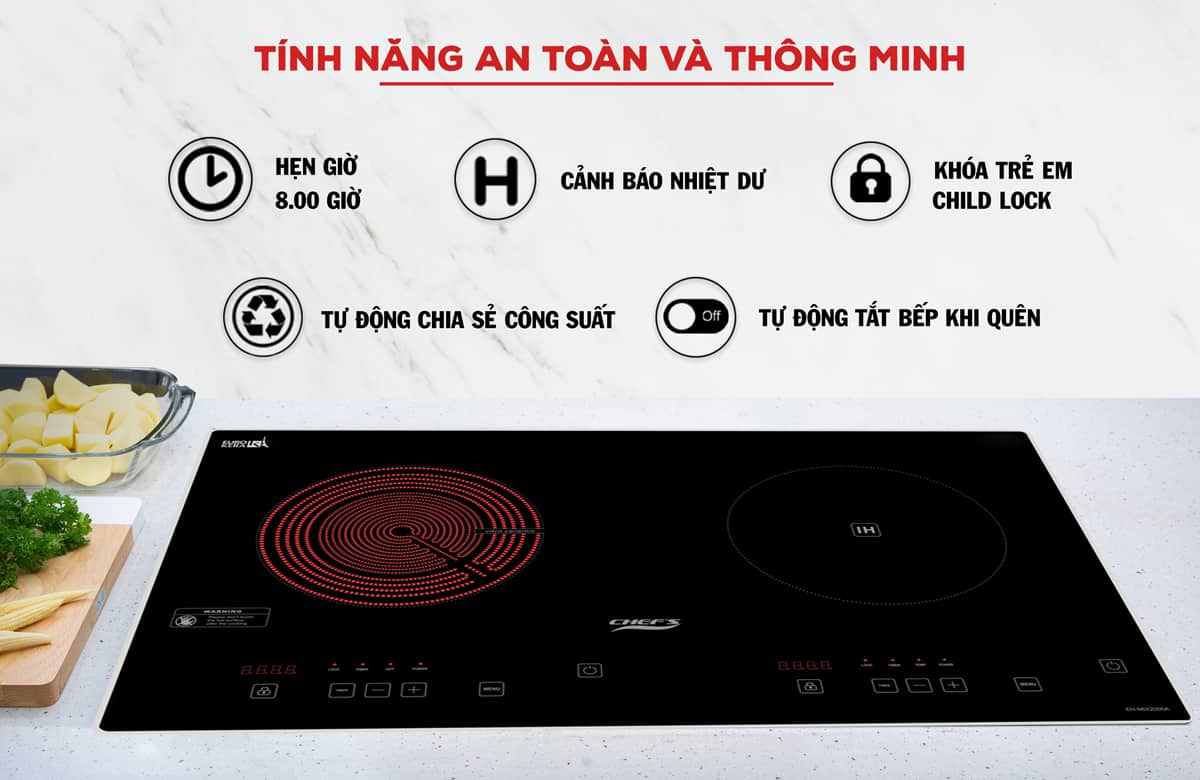 tính năng của bếp điện từ hồng ngoại mix200a