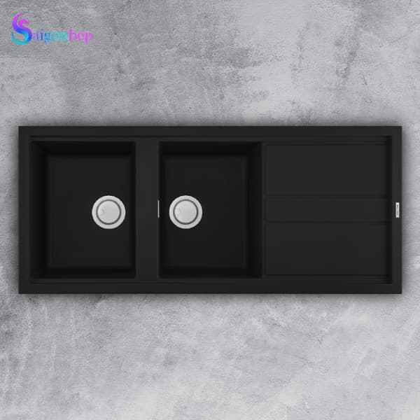 chậu đá malloca 2 hố K-50040