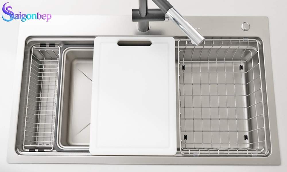 Chậu rửa bát 1 hố Konox Workstation Sink KN8751TS Dekor