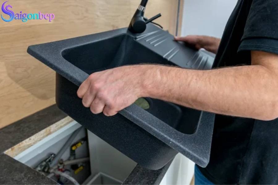 chậu rửa bát 2 hố 