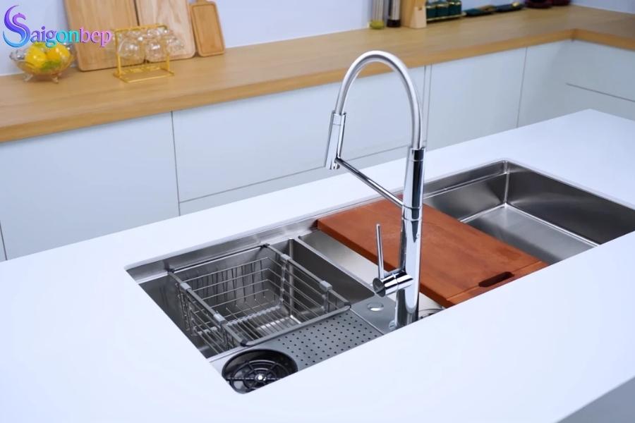 chậu rửa bát 2 hố 