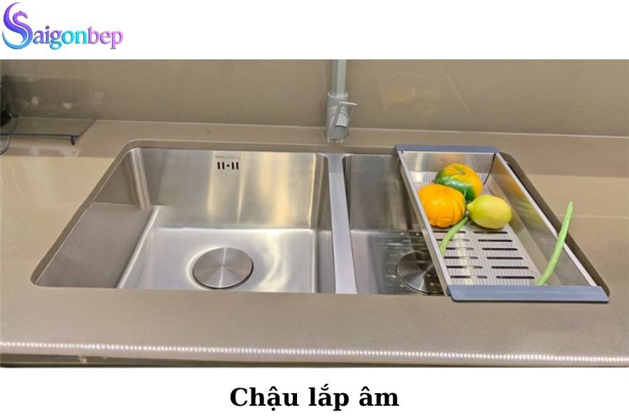 Chậu rửa bát lắp âm bàn và lắp dương