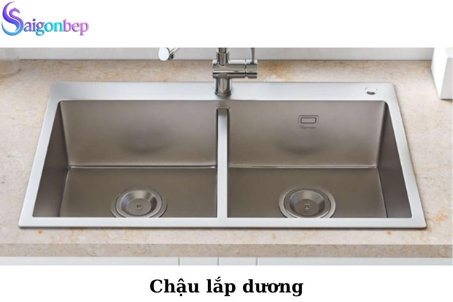 Chậu rửa bát lắp âm bàn và lắp dương