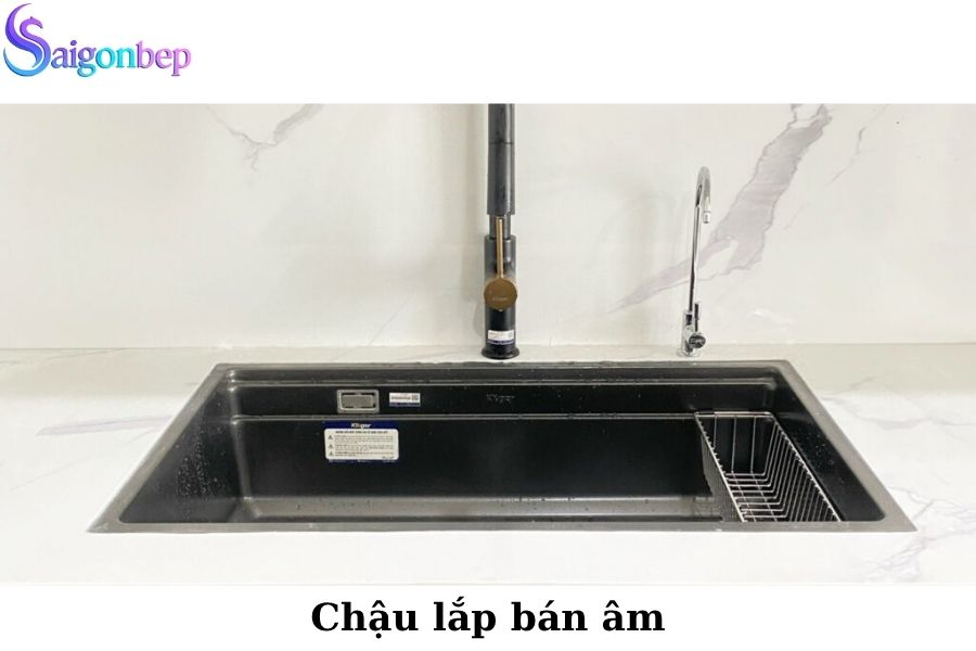 Chậu rửa bát lắp âm bàn và lắp dương