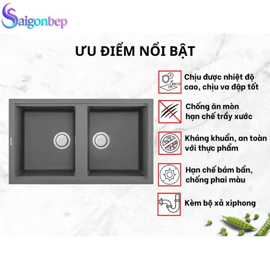 Chậu rửa chén Malloca TITANIUM K-45073