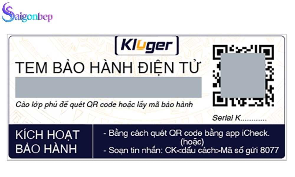 tem bảo hành điện tử Kluger
