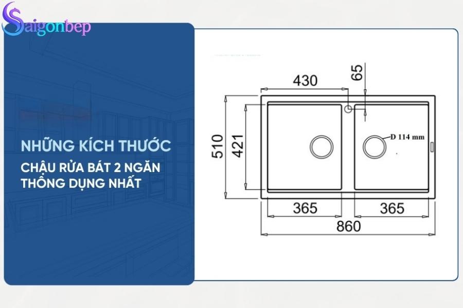 Kích thước chậu rửa bát