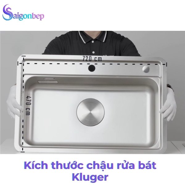 kích thước chậu rửa bát Kluger