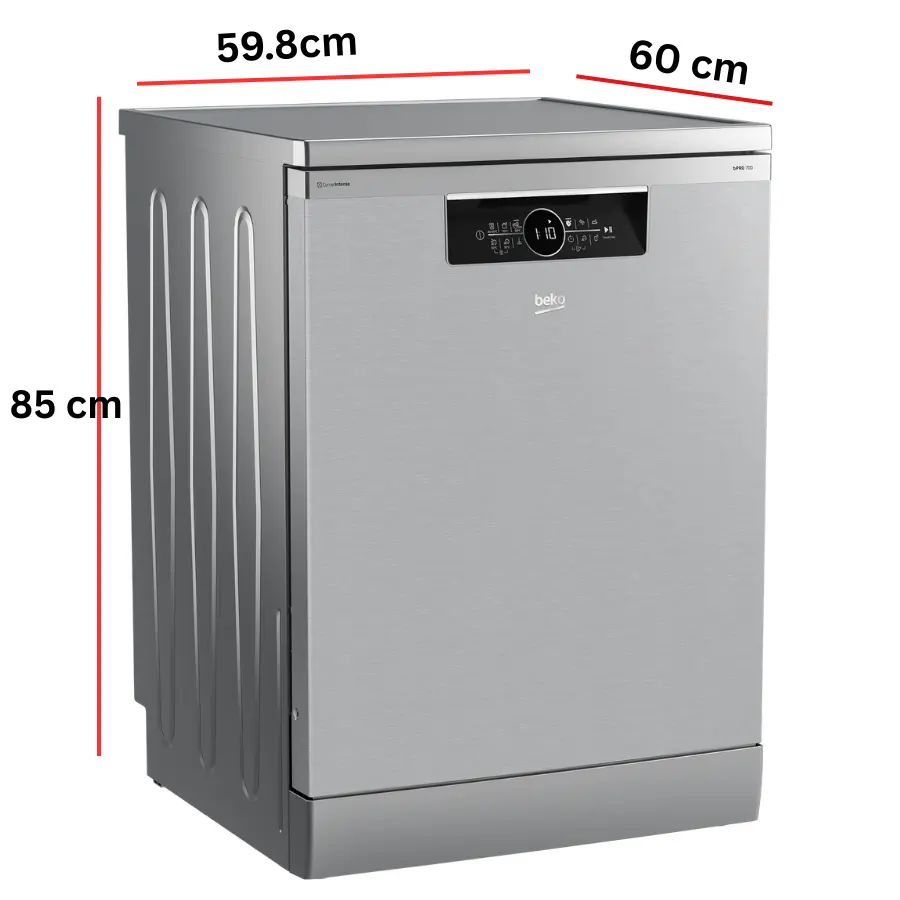 kích thước máy rửa bát beko 36650xc