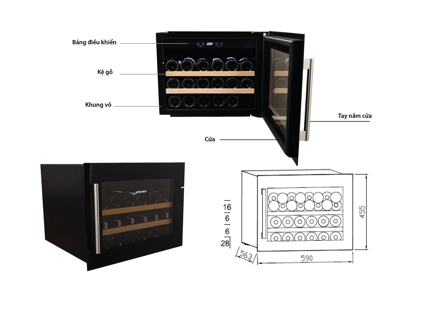 thiết kế tủ rượu vang 