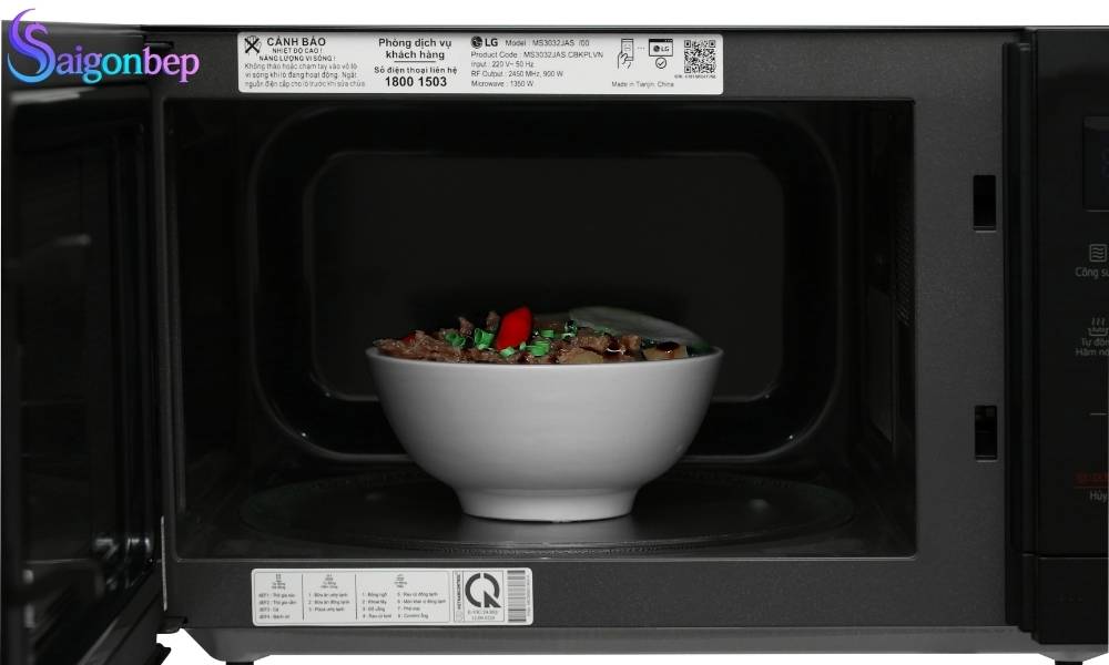 Lò vi sóng màu đen LG MS3032JAS