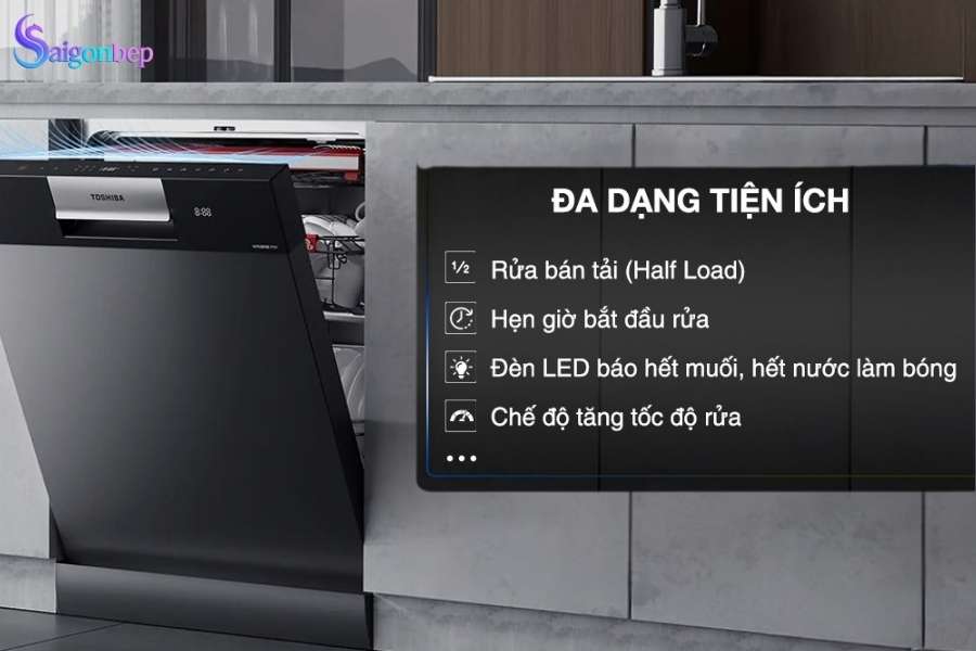 Máy rửa chén độc lập Toshiba DW-15F7(G)-VN