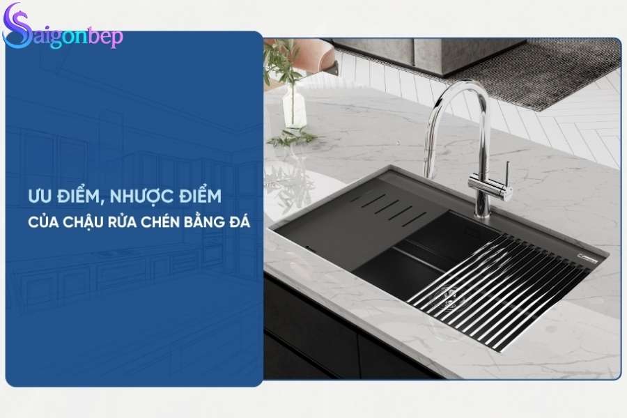 Nên mua chậu rửa chén bằng đá hay inox