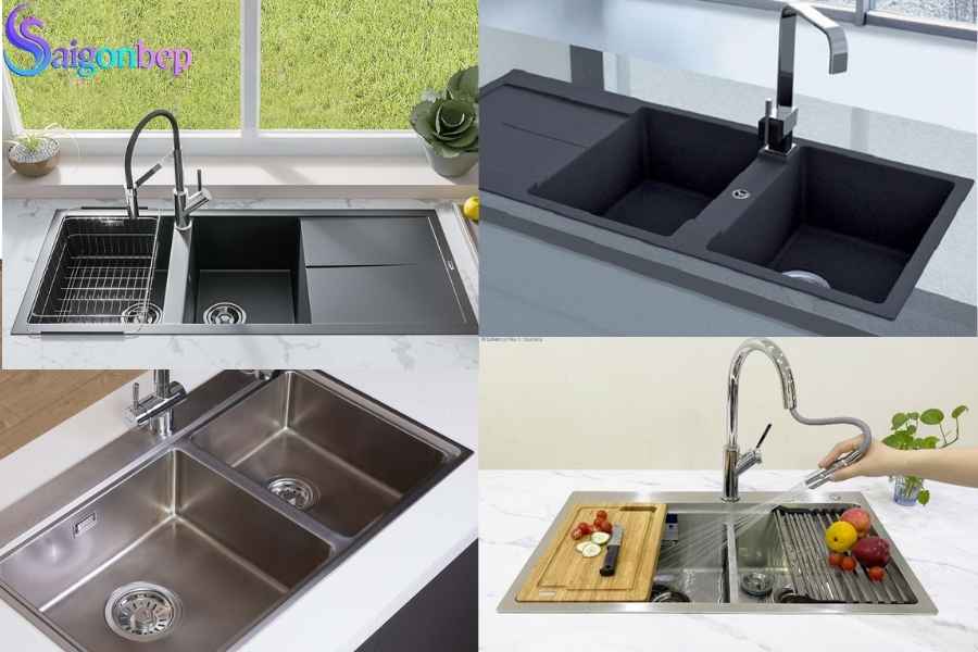 So sánh chậu rửa bát 1 hố và 2 hố