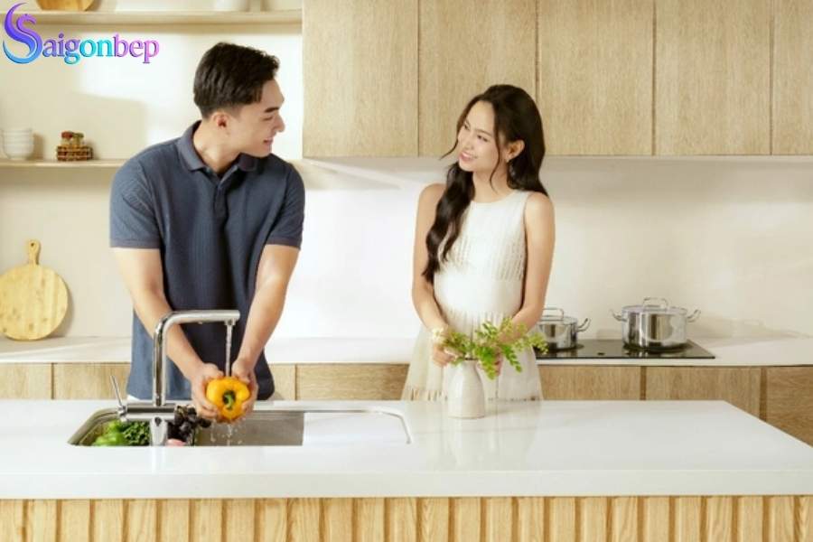 So sánh chậu rửa bát 1 hố và 2 hố
