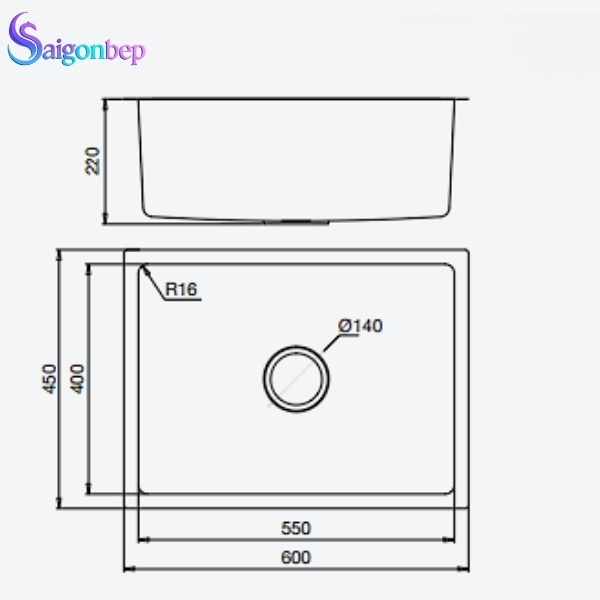 Chậu rửa bát Kluger KU6045FS Basic Chậu rửa bát Kluger KU6045FS Basic