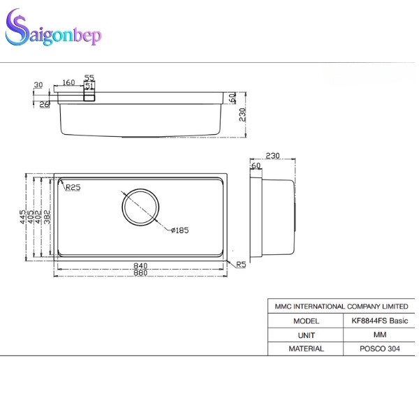Chậu rửa bát Kluger KU8844FS Chậu rửa bát Kluger KU8844FS