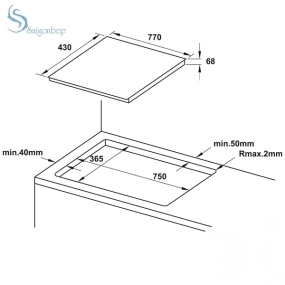 Bếp từ 3 vùng nấu Hafele HC-IF77D 536.61.665